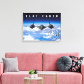 Vlakke Aarde — Canvas 14 x 11 (Insitu (Woonkamer))
