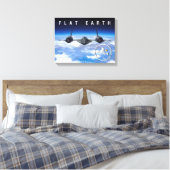 Vlakke Aarde — Canvas 14 x 11 (Insitu (Slaapkamer))