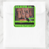 vlakke aardvuist vierkante sticker (Tas)