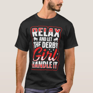 Vlakke baan roller derby citaat voor een derby mei t-shirt