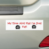 vlakke banden bumpersticker (Op auto)