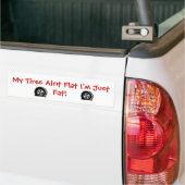 vlakke banden bumpersticker (Op Truck)