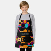 Vlakke compositiecirkels sinaasappel Abstract Patr Schort (Gedragen)