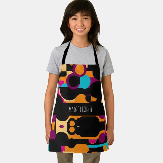 Vlakke compositiecirkels sinaasappel Abstract Patr Schort (Insitu)