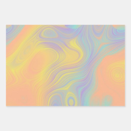 Vlakke inpakpapier set gedraaide perzik daffodil (Voorkant)