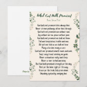 Vlakke Kaart, wat God heeft beloofd Feestdagenkaart (Voorkant / Achterkant)