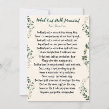 Vlakke Kaart, wat God heeft beloofd