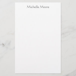 Vlakke Moderne Minimalistische Naam Gepersonalisee Briefpapier