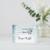 *~*  vlakke wolkenbanner - Baby luierriffel Informatiekaartje (Staand voorkant)