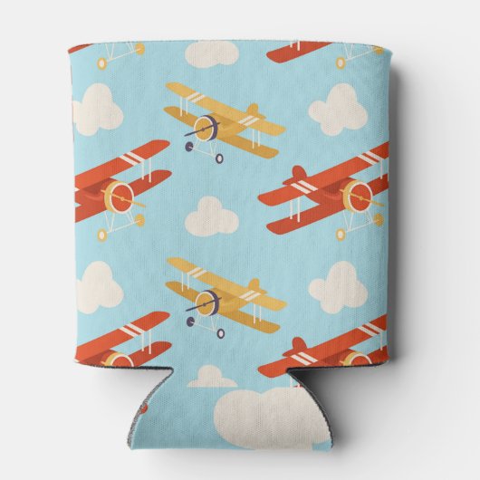  vlakken wolken achtergrondpatroon blikjeskoeler (Achterkant)