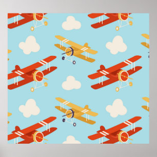  vlakken wolken achtergrondpatroon poster