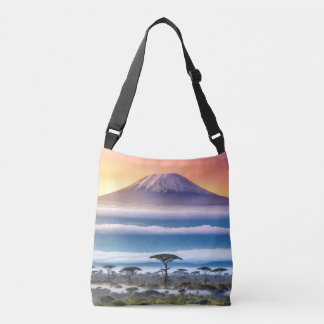 Vlakten Natuur Savannah Buiten Landschap Kalm Kuns Crossbody Tas