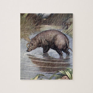 Vlakvarken door Louis Sargent, Vintage Wild Animal Legpuzzel