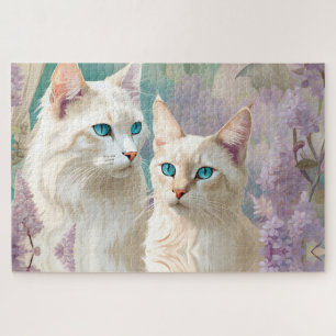 Vlam en Lila Lynx Point Siamese Portrait Art Legpuzzel