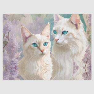 Vlam en Lila Lynx Point Siamese Portrait Art Tissuepapier