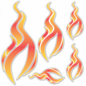 Vlam Icoon Logo Sticker (Voorkant)