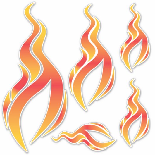 Vlam Icoon Logo Sticker (Voorkant)