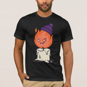Vlam Kaars Monster Shirt Beanie Halloween T-shirt