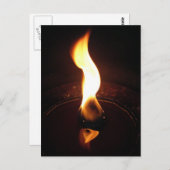 vlam levend briefkaart (Voorkant / Achterkant)