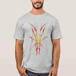 Vlam Stam Herten Schedel Jacht Ontwerp T-shirt