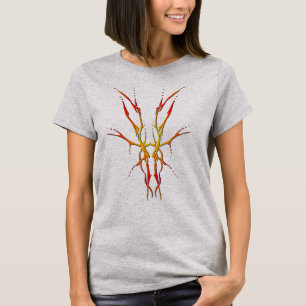 Vlam Stam Herten Schedel Jacht Ontwerp T-shirt