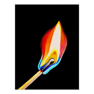 Vlam Symbool van Passie, Energie & Creativiteit Perfect Poster