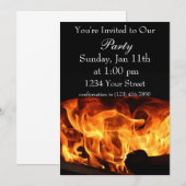 Vlam vuur uitnodiging (Voorkant / Achterkant)