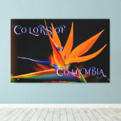 Vlamboyante vogel van de Paradise Vloer Canvas Afdruk (Insitu (Houten vloer))