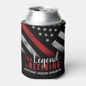 Vlambrandweerman met rode lijn blikjeskoeler (Blikje Voorkant)