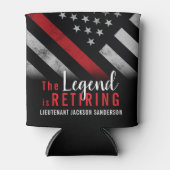 Vlambrandweerman met rode lijn blikjeskoeler (Voorkant)