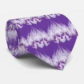Vlamende Paarse schedels Stropdas (Opgerold)