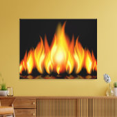 VLAMES op Canvasreeks Canvas Afdruk (Insitu (Woonkamer))