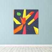 vlamgeometrie canvas afdruk (Insitu (Houten vloer))