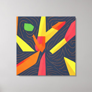 vlamgeometrie canvas afdruk