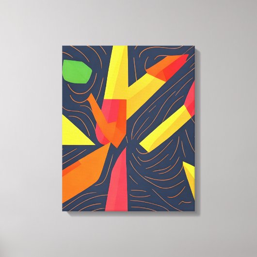 vlamgeometrie canvas afdruk (Voorkant)