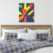 vlamgeometrie canvas afdruk (Insitu (Slaapkamer))