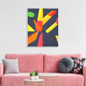 vlamgeometrie canvas afdruk (Insitu (Woonkamer))