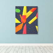 vlamgeometrie canvas afdruk (Insitu (Houten vloer))