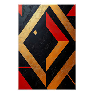 vlamgeometrieën perfect poster