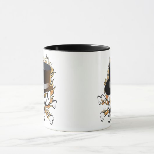 Vlaming bovenaan de schedel mok (Midden)