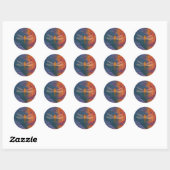 Vlaming Dragonfly Ronde Sticker (Vel)