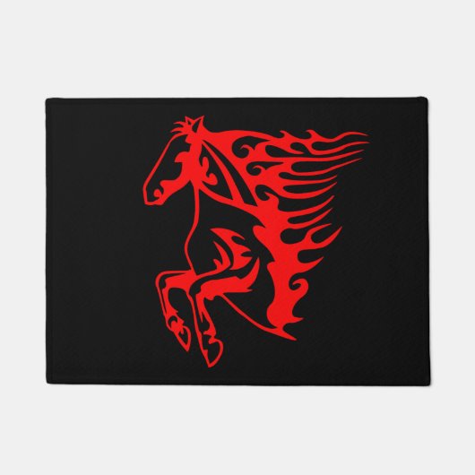 Vlaming Red Bronco Mustang Wilde Paard Deurmat (Voorkant)