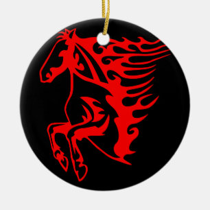 Vlaming Red Bronco Mustang Wilde Paard Keramisch Ornament