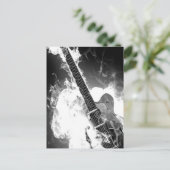 Vlaminggitaar B&W Briefkaart (Staand voorkant)