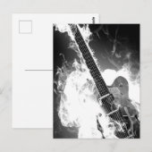 Vlaminggitaar B&W Briefkaart (Voorkant / Achterkant)