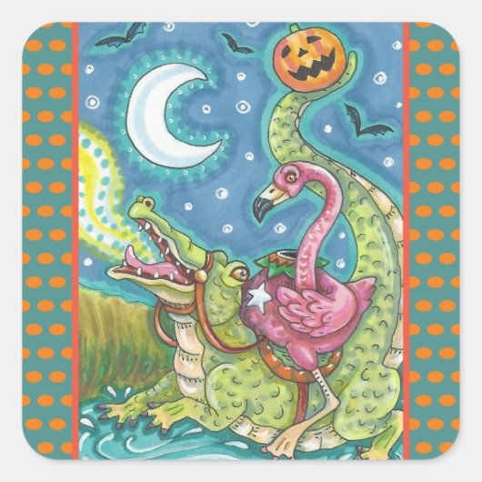 VLAMINGO STICKERS SHEET Square (Voorkant)