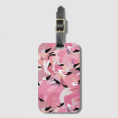 Vlamingoenen in roze Bagagelabel (Voorkant (verticaal))