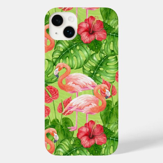 Vlamingvogels en tropische planten Case-Mate iPhone case (Achterkant)