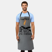 Vlammen BBQ De Grill Master Chef Cook Grilling Schort (Gedragen)