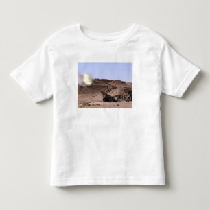 Vlammen en rook komen uit de muilmond. kinder shirts